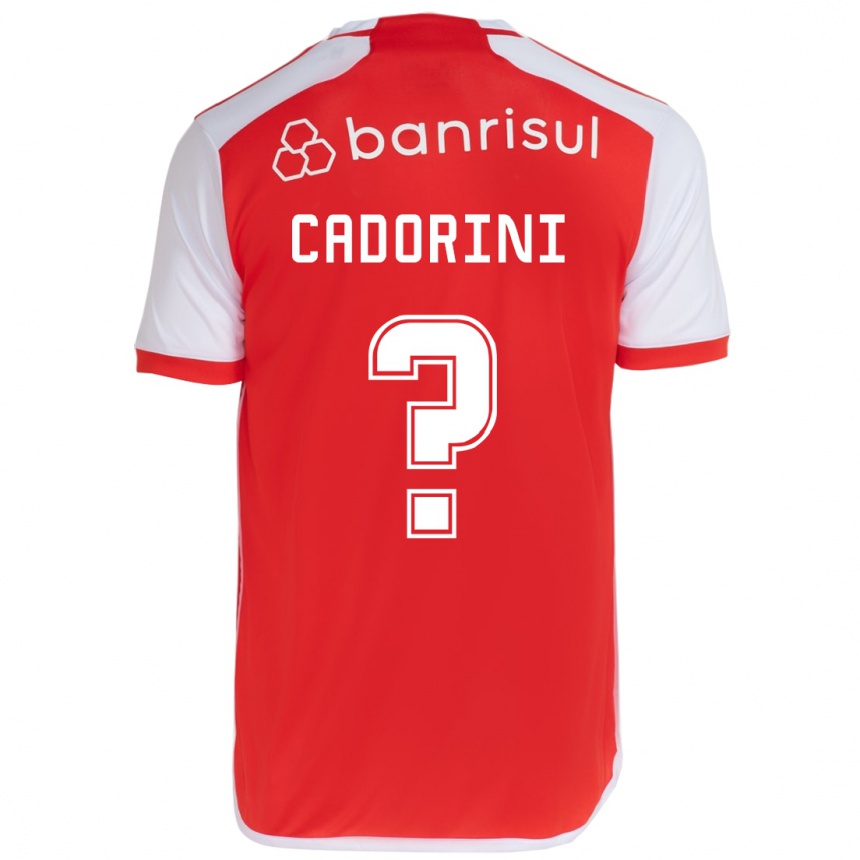 Enfant Football Maillot Matheus Cadorini #0 Rouge Blanc Tenues Domicile 2024/25