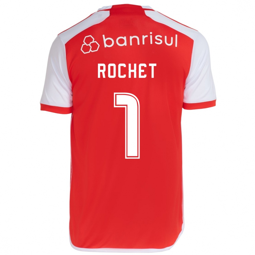 Enfant Football Maillot Sergio Rochet #1 Rouge Blanc Tenues Domicile 2024/25