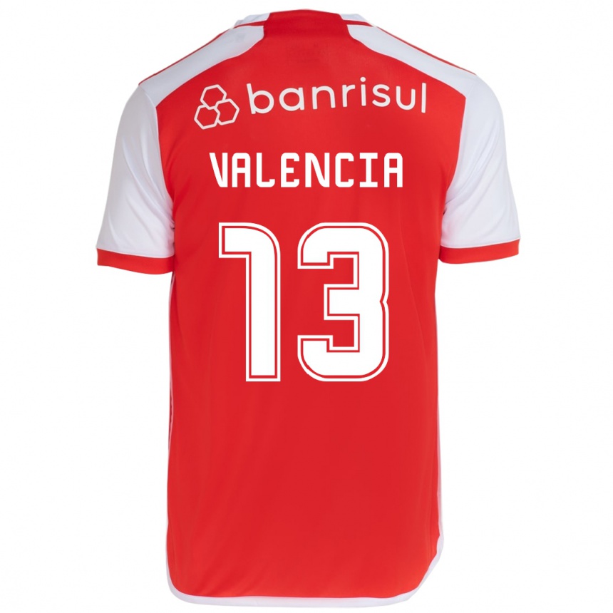 Enfant Football Maillot Enner Valencia #13 Rouge Blanc Tenues Domicile 2024/25