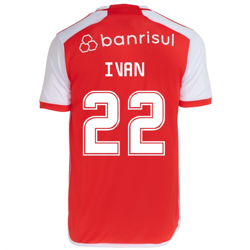 Enfant Football Maillot Ivan #22 Rouge Blanc Tenues Domicile 2024/25