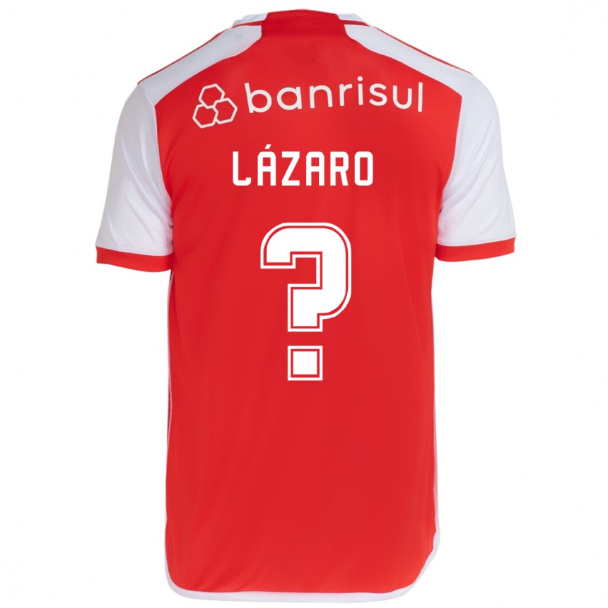 Enfant Football Maillot Lázaro #0 Rouge Blanc Tenues Domicile 2024/25