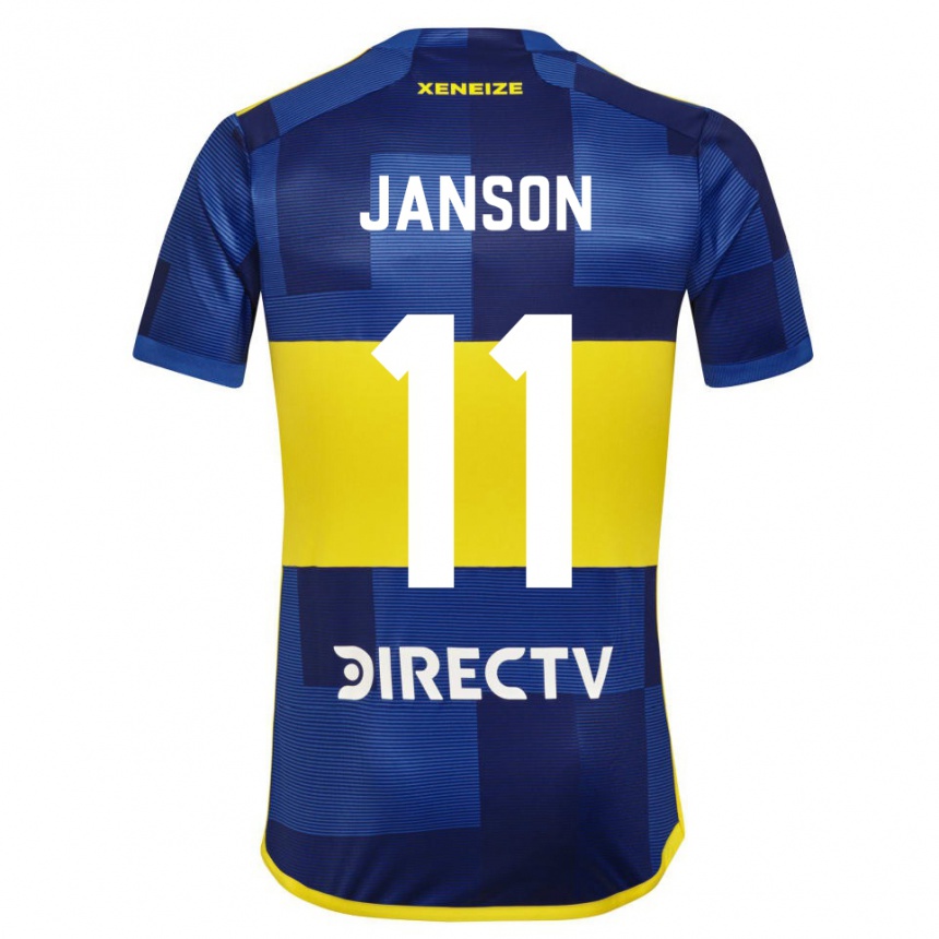 Enfant Football Maillot Lucas Janson #11 Bleu Jaune Tenues Domicile 2024/25