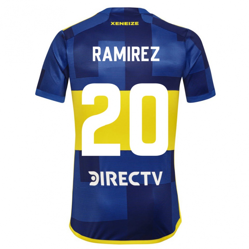 Enfant Football Maillot Juan Ramírez #20 Bleu Jaune Tenues Domicile 2024/25