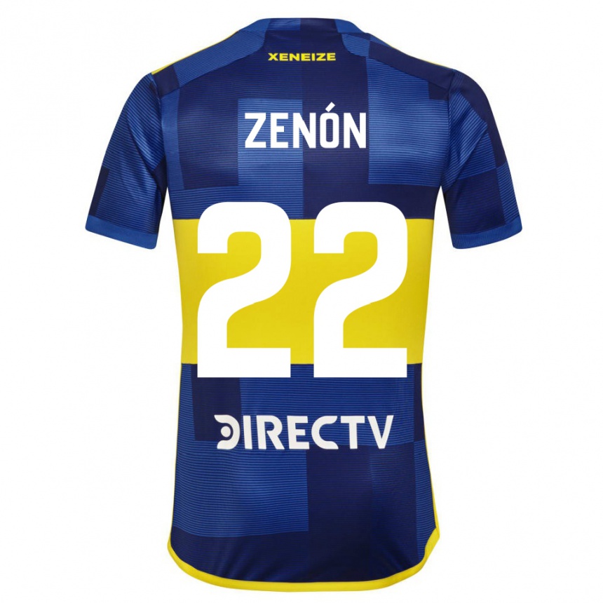 Enfant Football Maillot Kevin Zenón #22 Bleu Jaune Tenues Domicile 2024/25