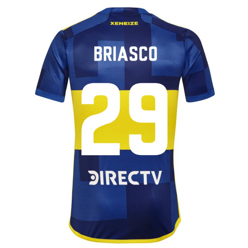 Enfant Football Maillot Norberto Briasco #29 Bleu Jaune Tenues Domicile 2024/25