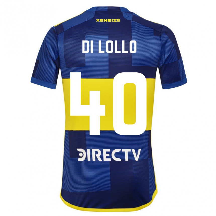 Enfant Football Maillot Lautaro Di Lollo #40 Bleu Jaune Tenues Domicile 2024/25