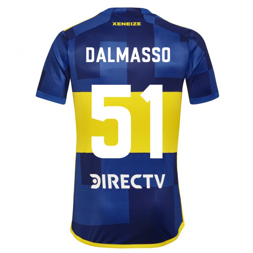 Enfant Football Maillot Santiago Dalmasso #51 Bleu Jaune Tenues Domicile 2024/25