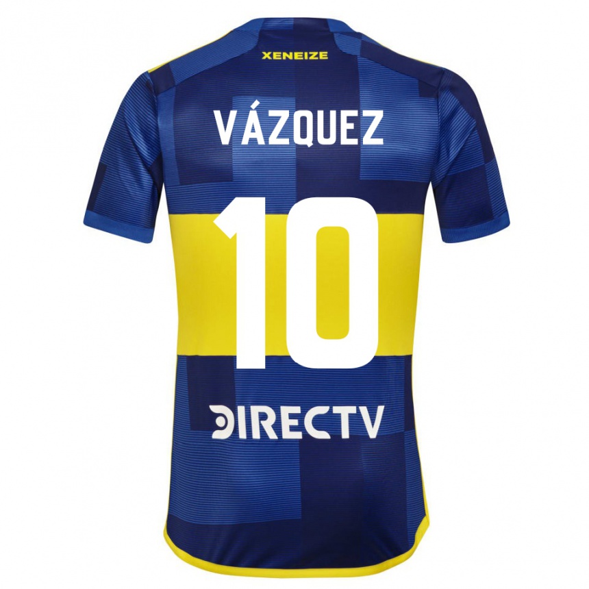 Enfant Football Maillot Lucas Vázquez #10 Bleu Jaune Tenues Domicile 2024/25