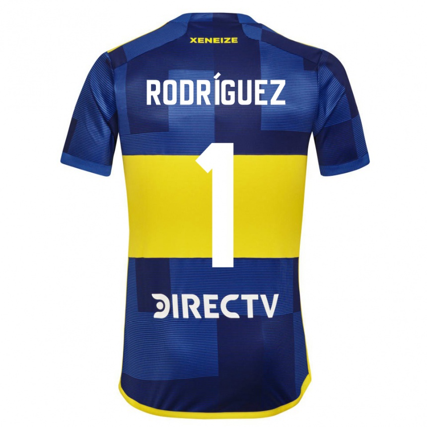 Enfant Football Maillot Fernando Rodríguez #1 Bleu Jaune Tenues Domicile 2024/25