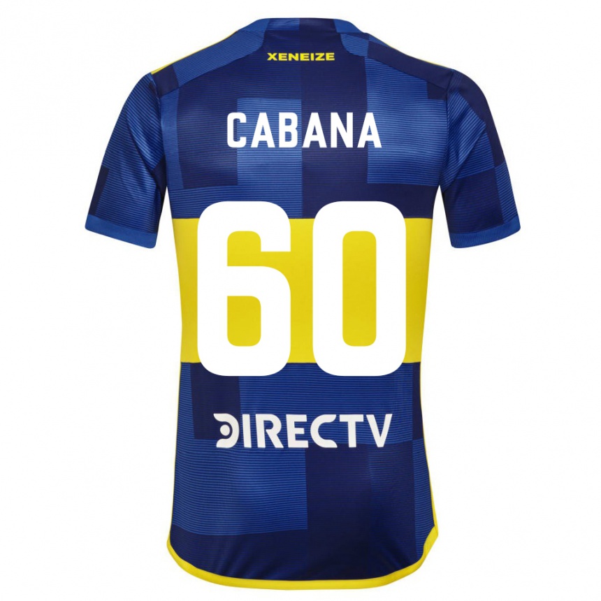 Enfant Football Maillot Juan Pablo Cabaña #60 Bleu Jaune Tenues Domicile 2024/25