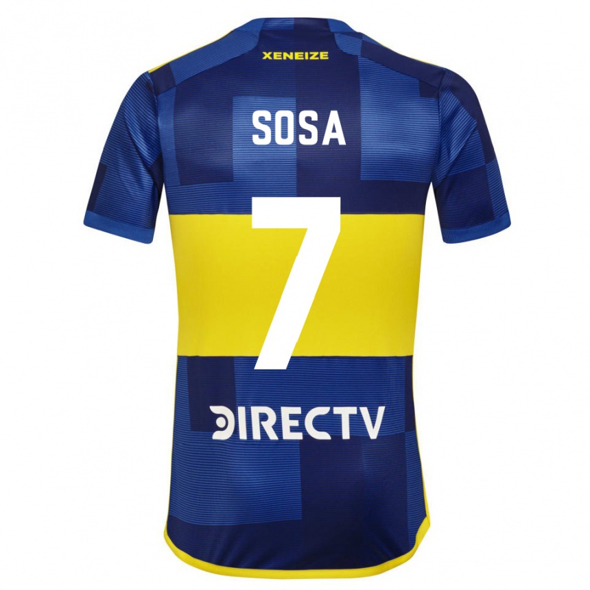 Enfant Football Maillot Elián Sosa #7 Bleu Jaune Tenues Domicile 2024/25