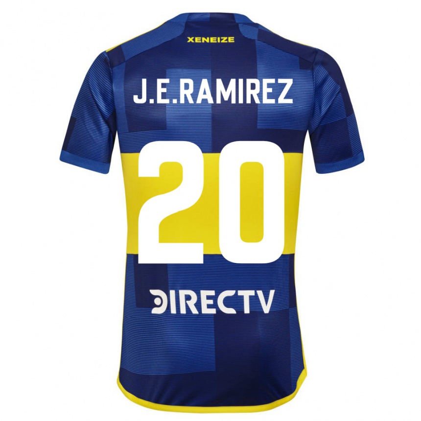 Enfant Football Maillot Juan Edgardo Ramirez #20 Bleu Jaune Tenues Domicile 2024/25