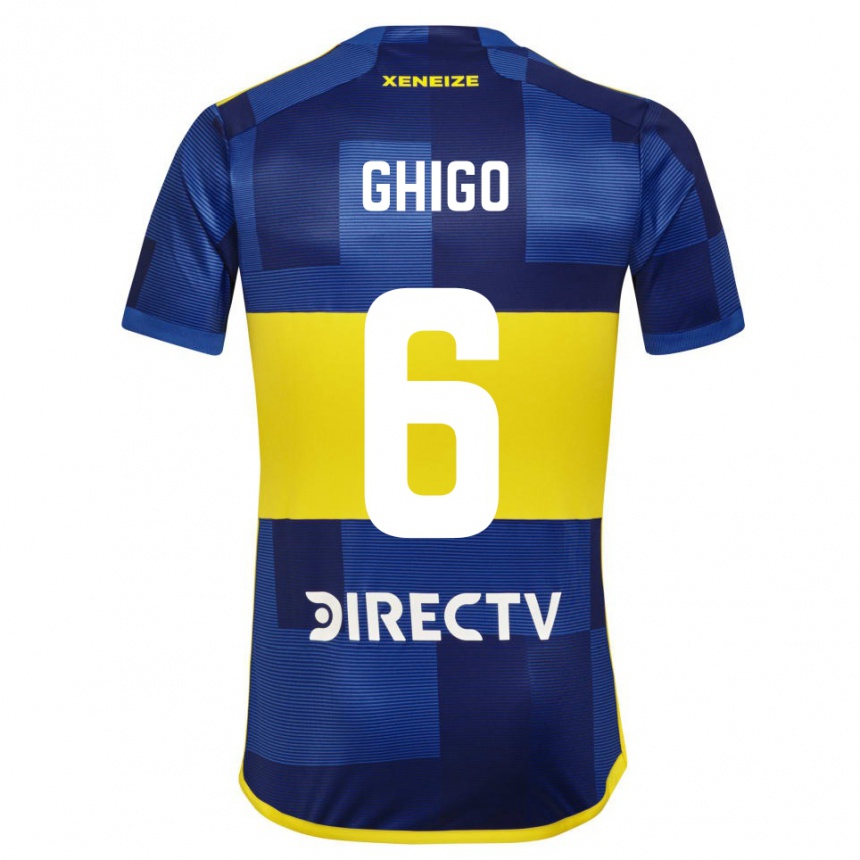 Enfant Football Maillot Cecilia Ghigo #6 Bleu Jaune Tenues Domicile 2024/25