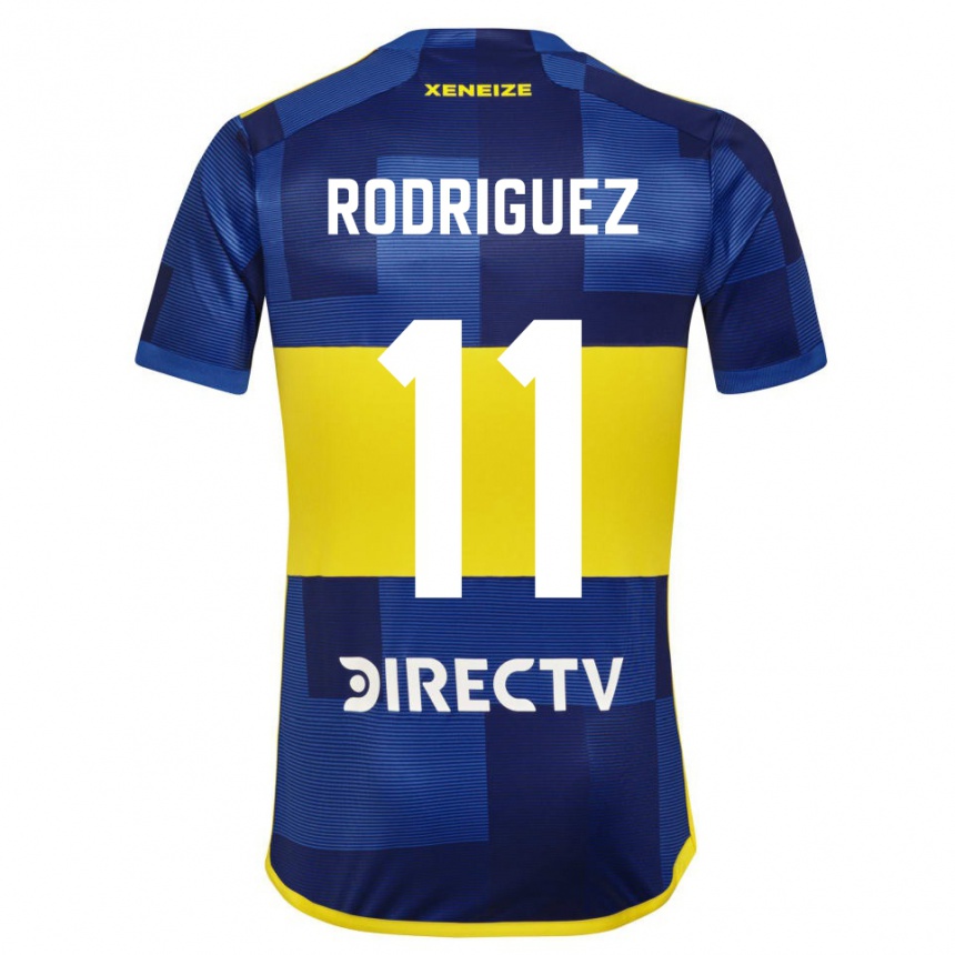 Enfant Football Maillot Yamila Rodriguez #11 Bleu Jaune Tenues Domicile 2024/25