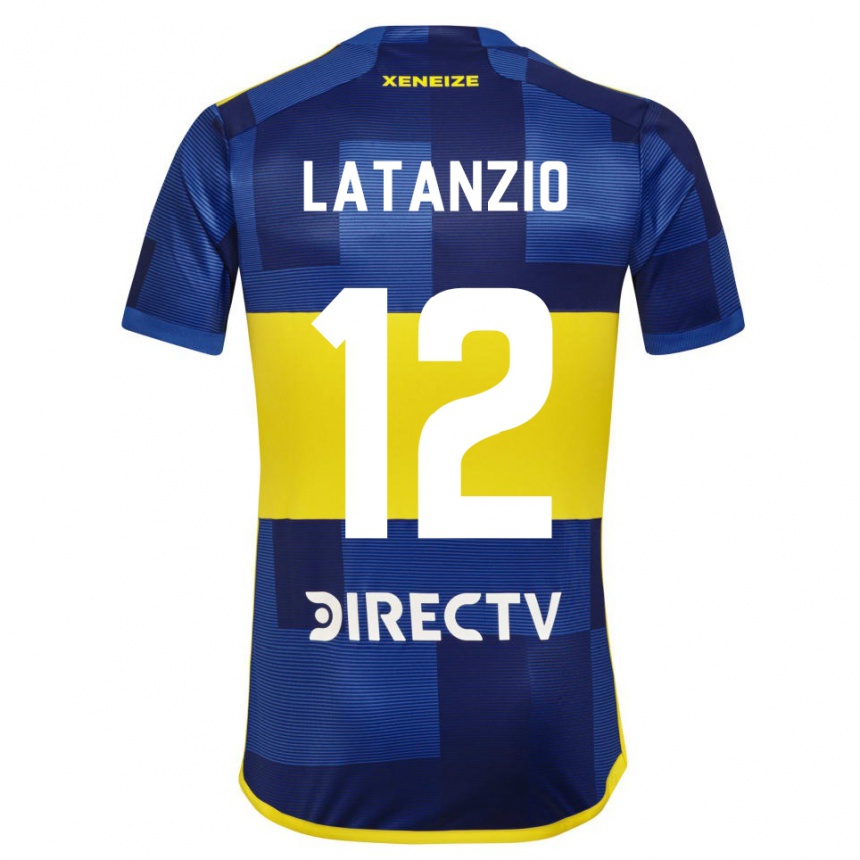 Enfant Football Maillot Florencia Latanzio #12 Bleu Jaune Tenues Domicile 2024/25