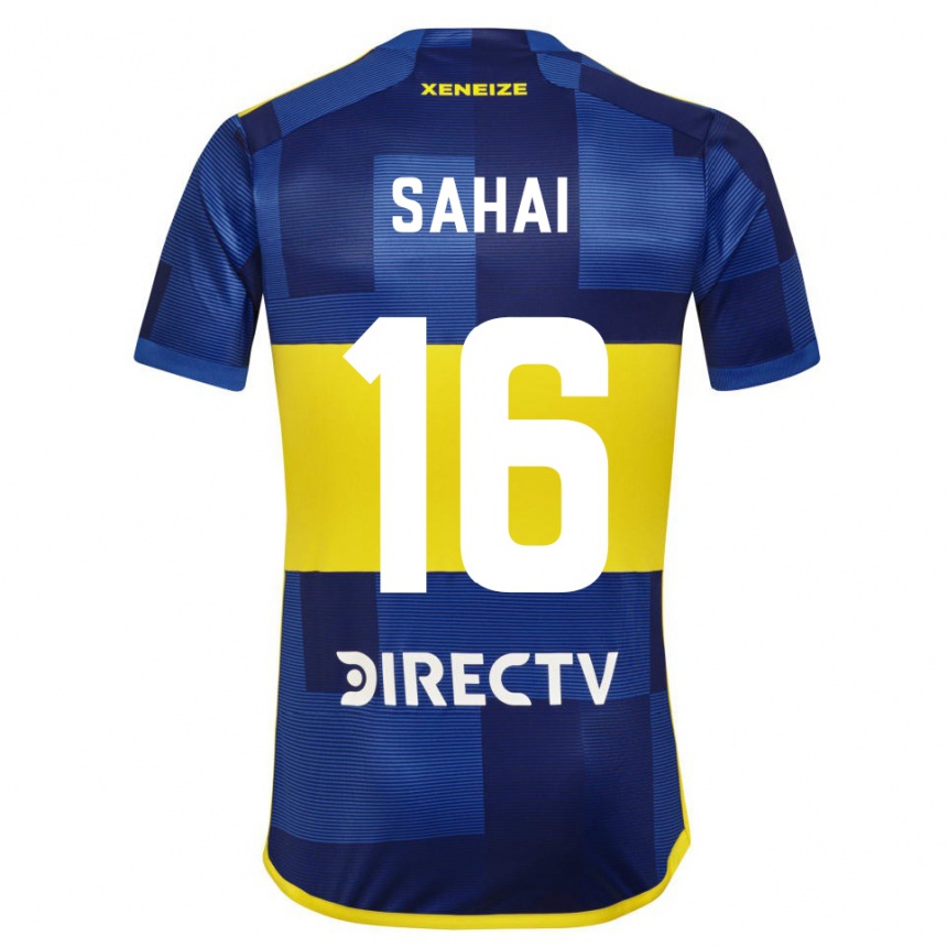 Enfant Football Maillot Veer Sahai #16 Bleu Jaune Tenues Domicile 2024/25