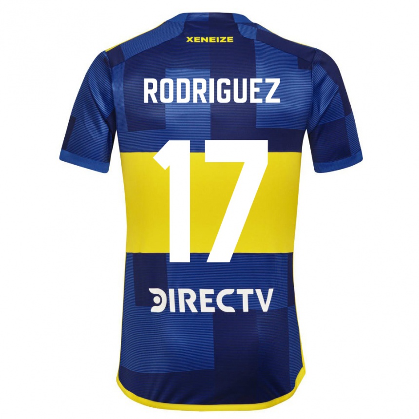 Enfant Football Maillot Fanny Rodriguez #17 Bleu Jaune Tenues Domicile 2024/25