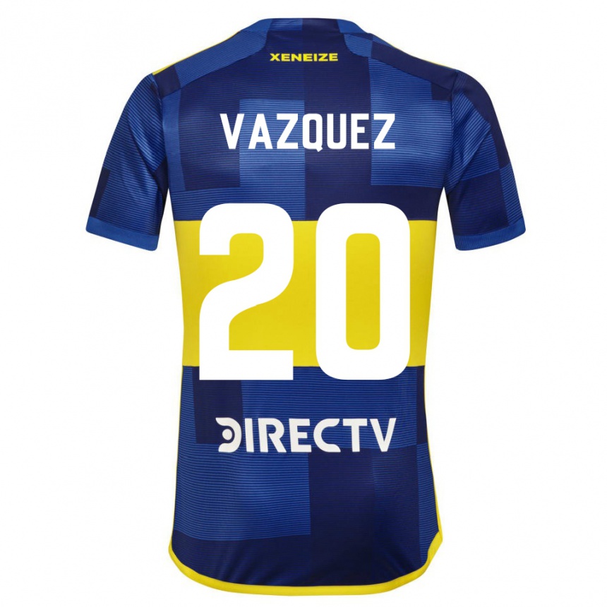 Enfant Football Maillot Constanza Vazquez #20 Bleu Jaune Tenues Domicile 2024/25