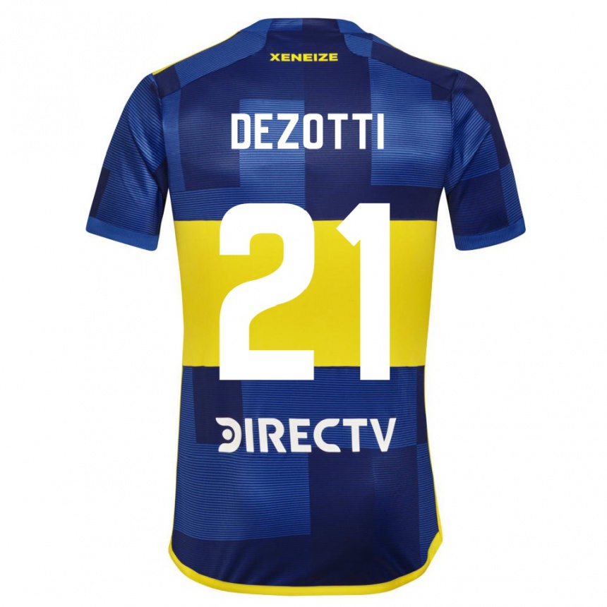 Enfant Football Maillot Martina Dezotti #21 Bleu Jaune Tenues Domicile 2024/25