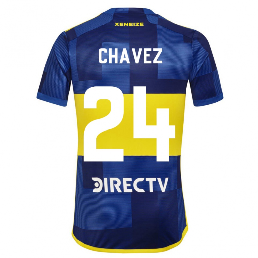 Enfant Football Maillot Gabriela Chavez #24 Bleu Jaune Tenues Domicile 2024/25