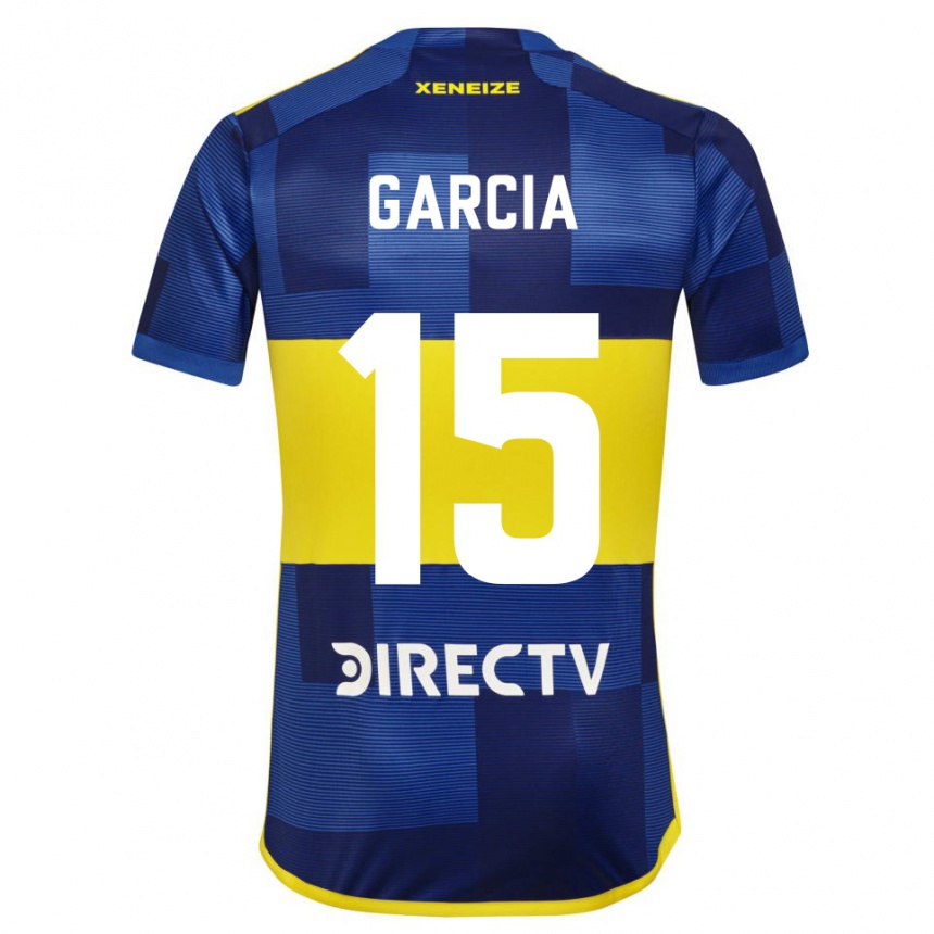 Enfant Football Maillot Ramiro Garcia #15 Bleu Jaune Tenues Domicile 2024/25