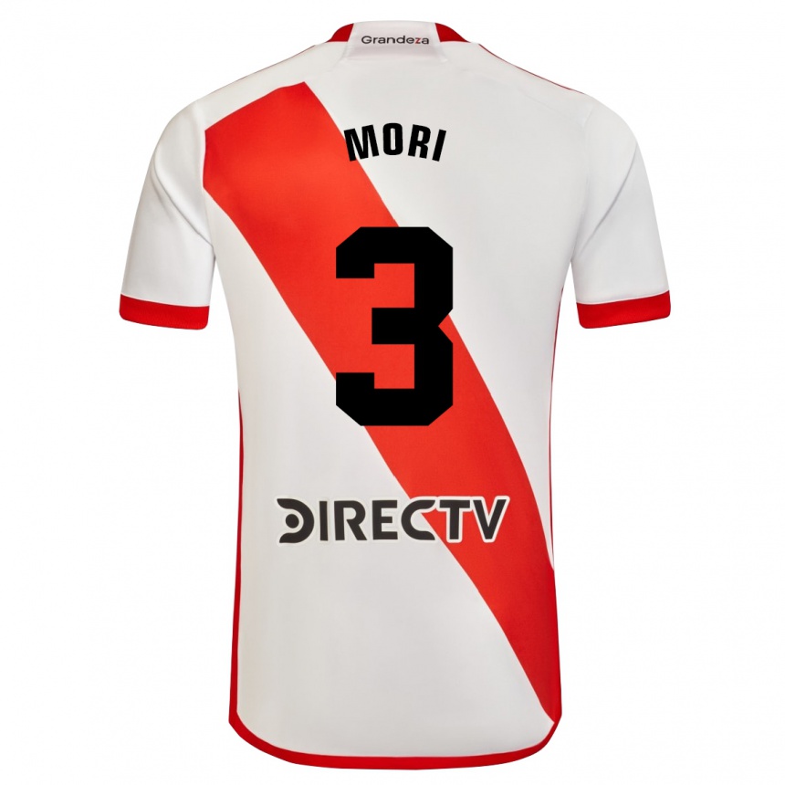 Enfant Football Maillot Ramiro Funes Mori #3 Blanc Rouge Tenues Domicile 2024/25