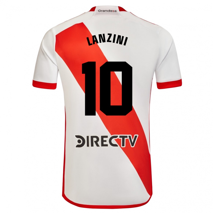 Enfant Football Maillot Manuel Lanzini #10 Blanc Rouge Tenues Domicile 2024/25