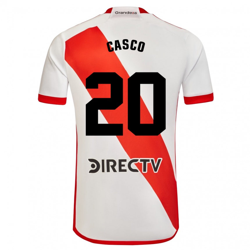 Enfant Football Maillot Milton Casco #20 Blanc Rouge Tenues Domicile 2024/25