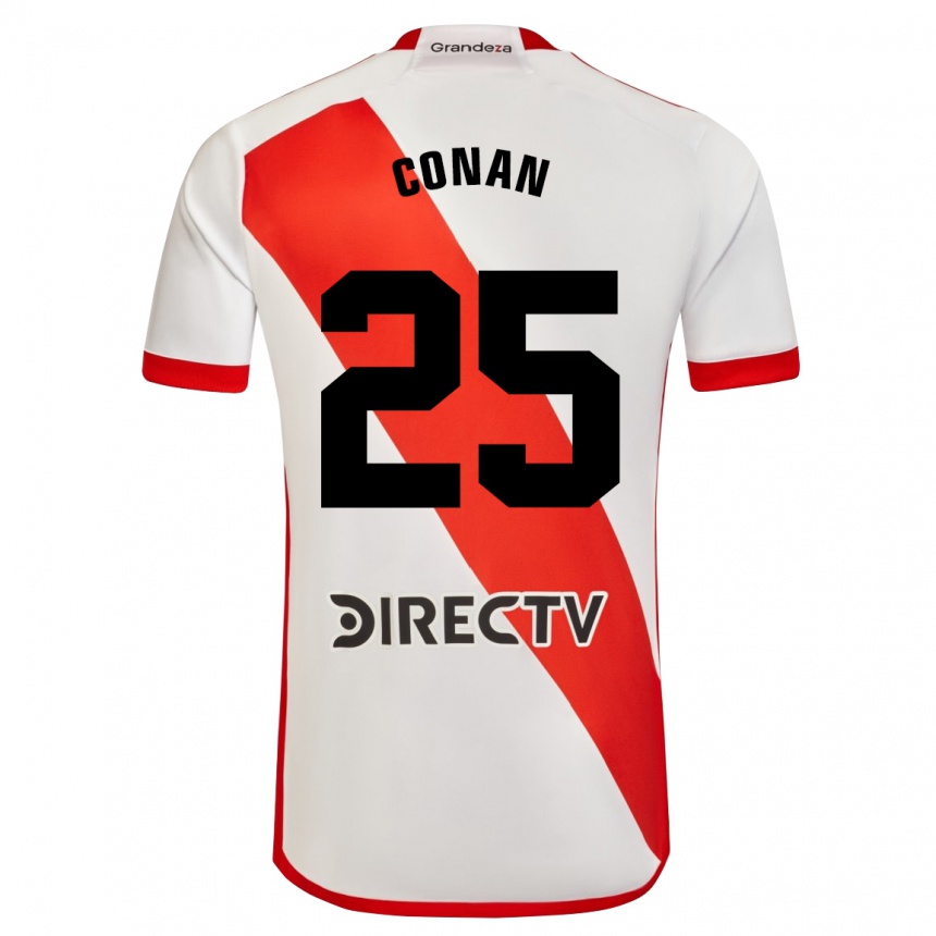 Enfant Football Maillot Conan Ledesma #25 Blanc Rouge Tenues Domicile 2024/25