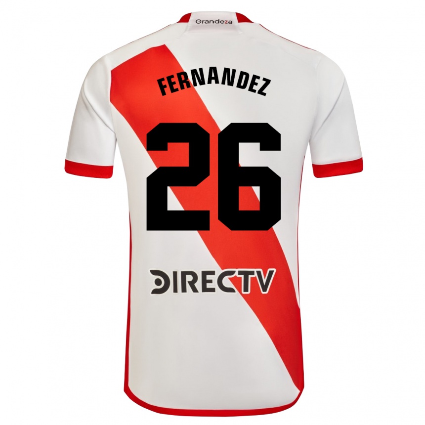 Enfant Football Maillot Nacho Fernández #26 Blanc Rouge Tenues Domicile 2024/25