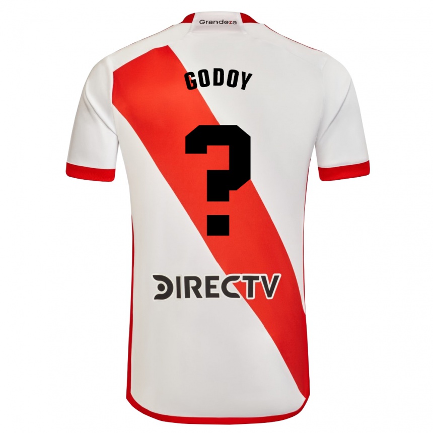 Enfant Football Maillot Lautaro Godoy #0 Blanc Rouge Tenues Domicile 2024/25