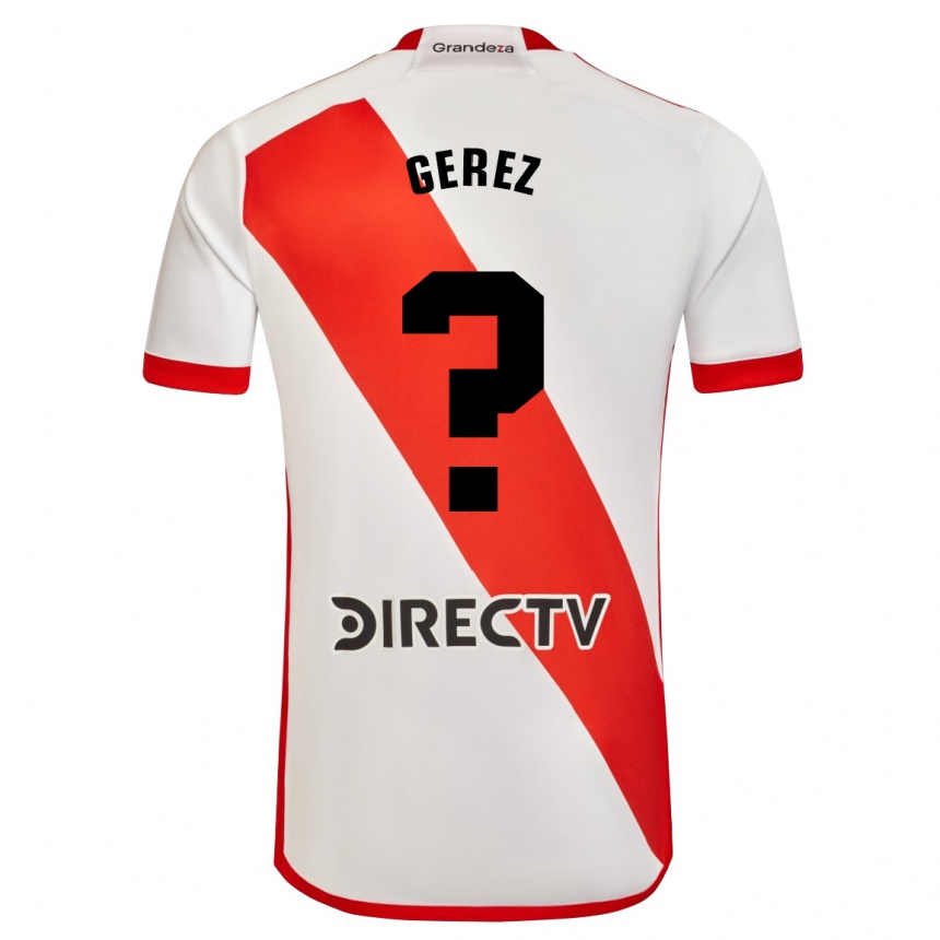 Enfant Football Maillot Dylan Gerez #0 Blanc Rouge Tenues Domicile 2024/25