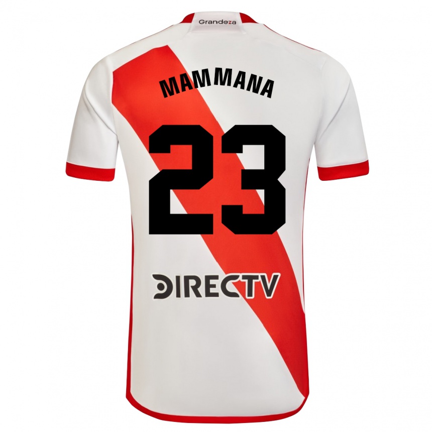 Enfant Football Maillot Emanuel Mammana #23 Blanc Rouge Tenues Domicile 2024/25