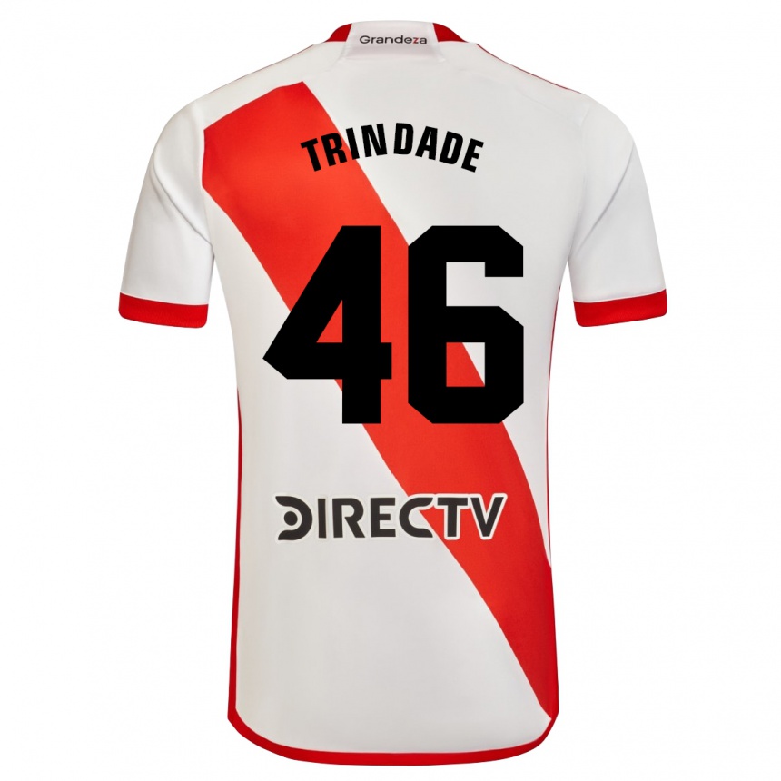 Enfant Football Maillot Gonzalo Trindade #46 Blanc Rouge Tenues Domicile 2024/25