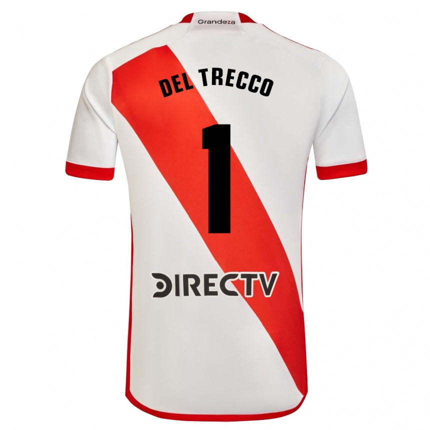 Enfant Football Maillot Martina Del Trecco #1 Blanc Rouge Tenues Domicile 2024/25