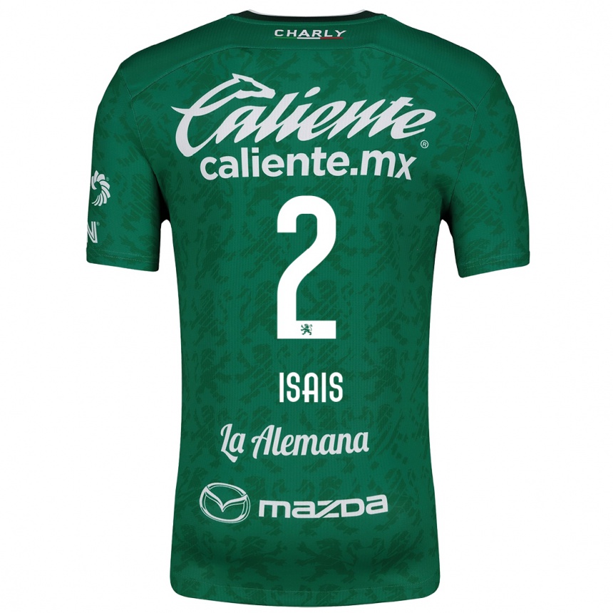 Enfant Football Maillot Mauricio Isaís #2 Vert Blanc Tenues Domicile 2024/25