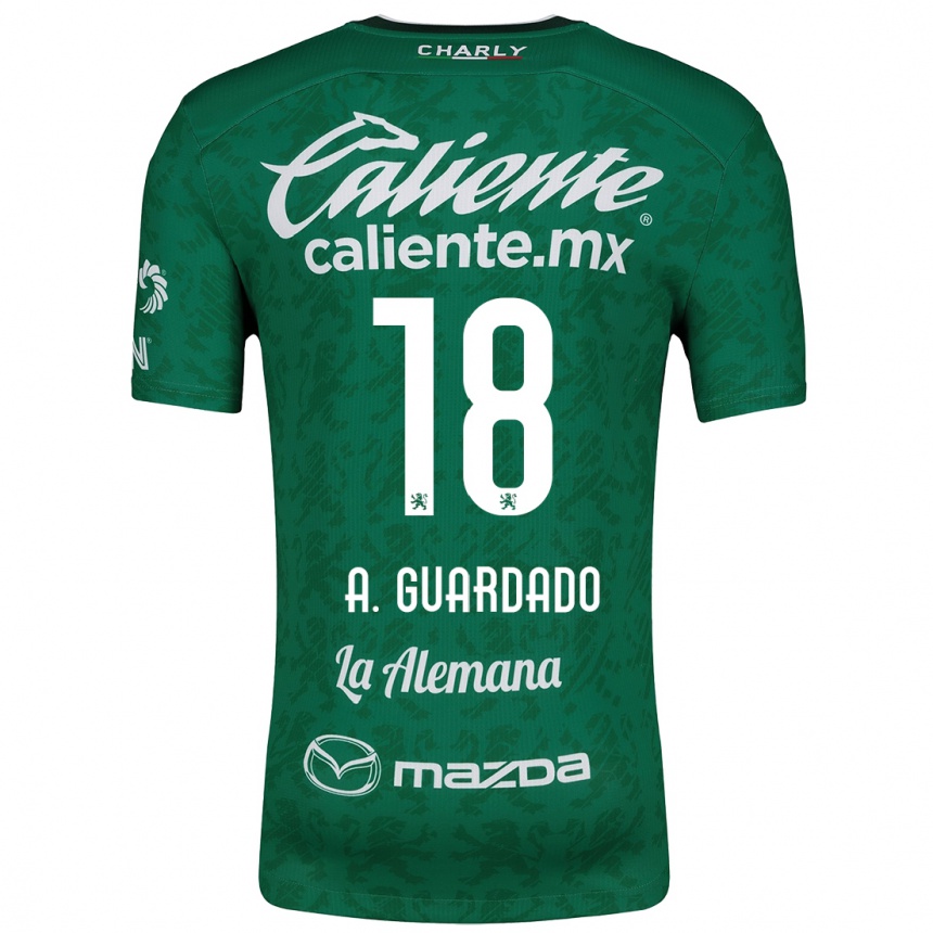 Enfant Football Maillot Andrés Guardado #18 Vert Blanc Tenues Domicile 2024/25