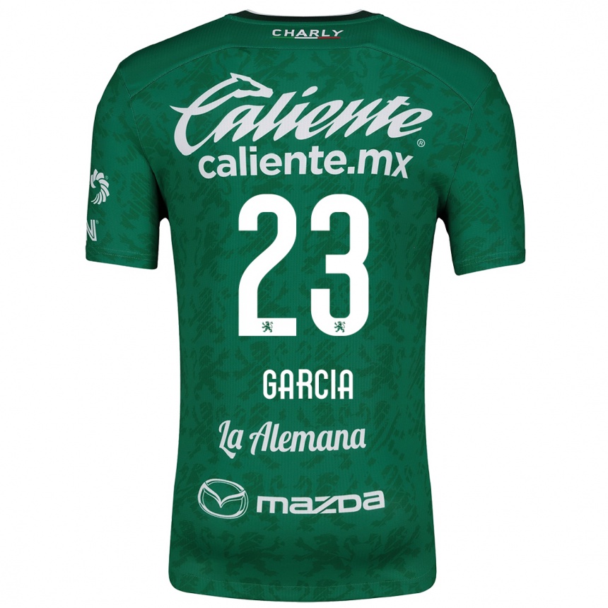 Enfant Football Maillot Óscar García #23 Vert Blanc Tenues Domicile 2024/25