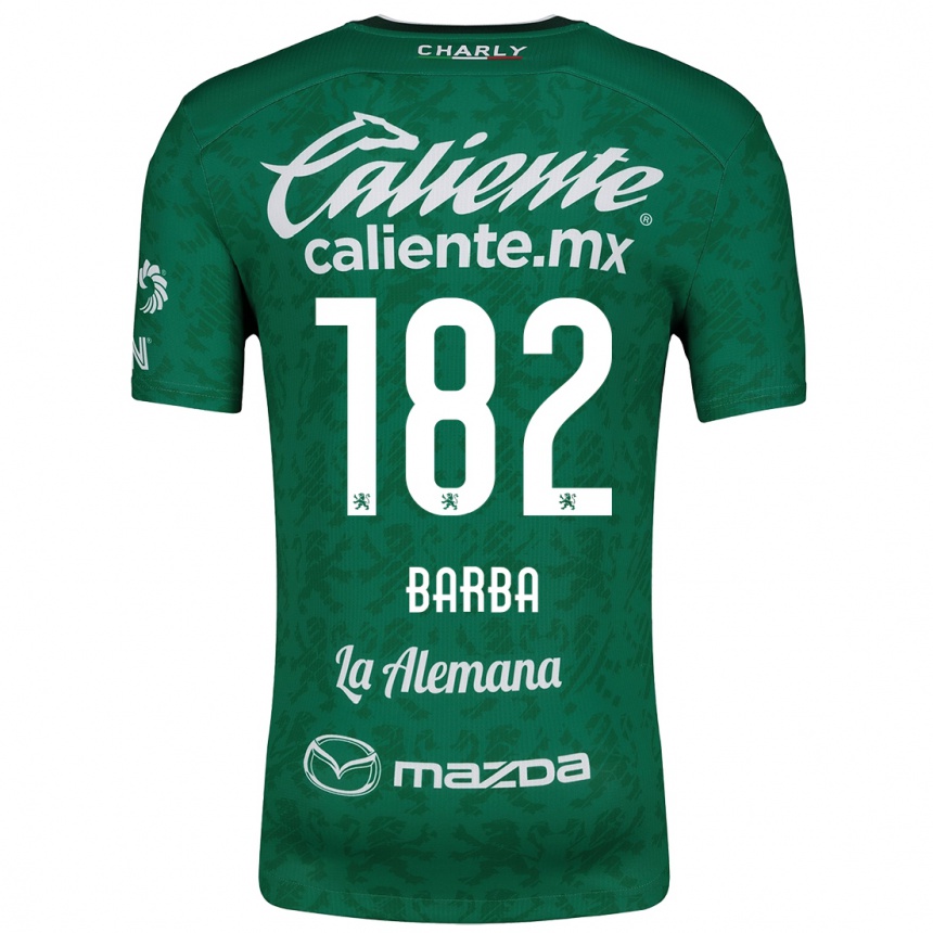 Enfant Football Maillot Austin Barba #182 Vert Blanc Tenues Domicile 2024/25