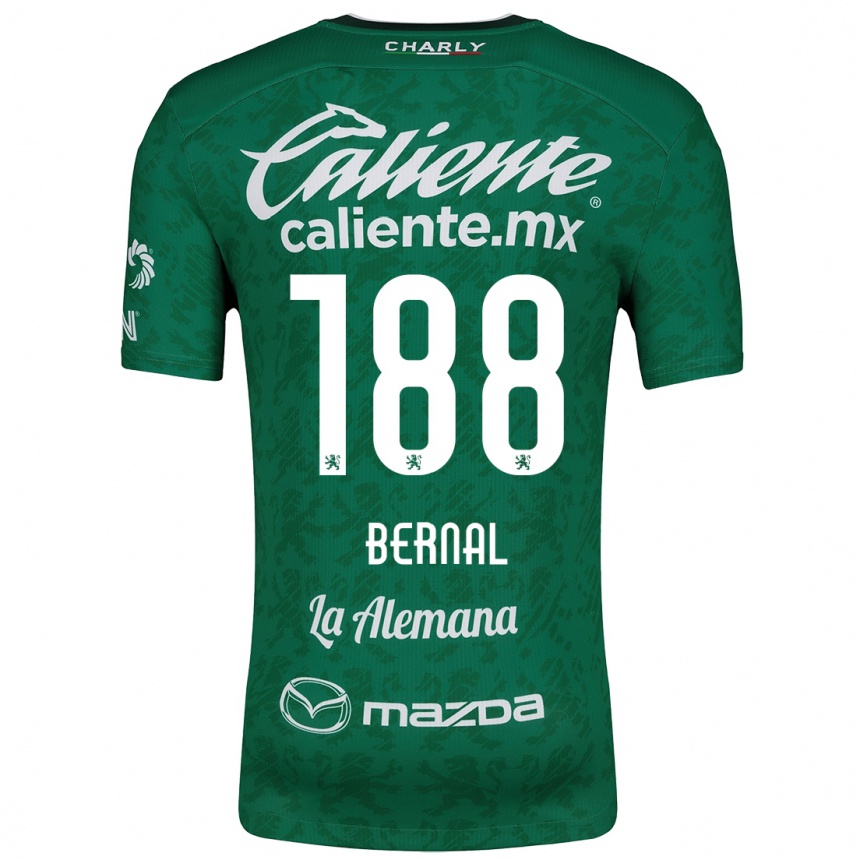 Enfant Football Maillot Juan Bernal #188 Vert Blanc Tenues Domicile 2024/25