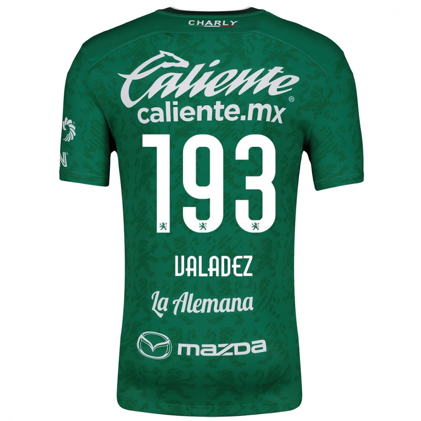 Enfant Football Maillot Luis Valadez #193 Vert Blanc Tenues Domicile 2024/25