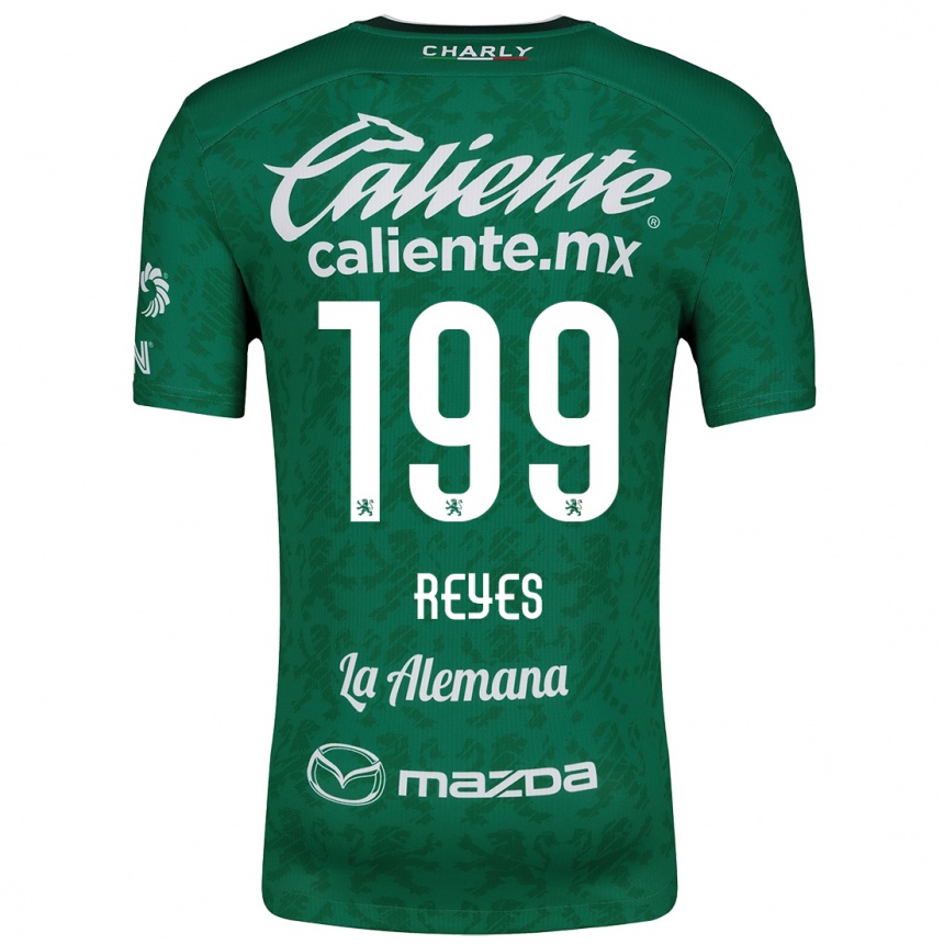 Enfant Football Maillot Jonathan Reyes #199 Vert Blanc Tenues Domicile 2024/25