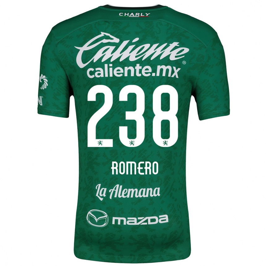 Enfant Football Maillot Paulo Romero #238 Vert Blanc Tenues Domicile 2024/25