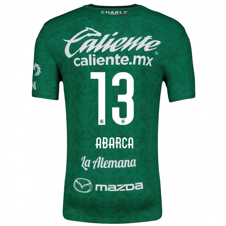 Enfant Football Maillot Vidalia Abarca #13 Vert Blanc Tenues Domicile 2024/25