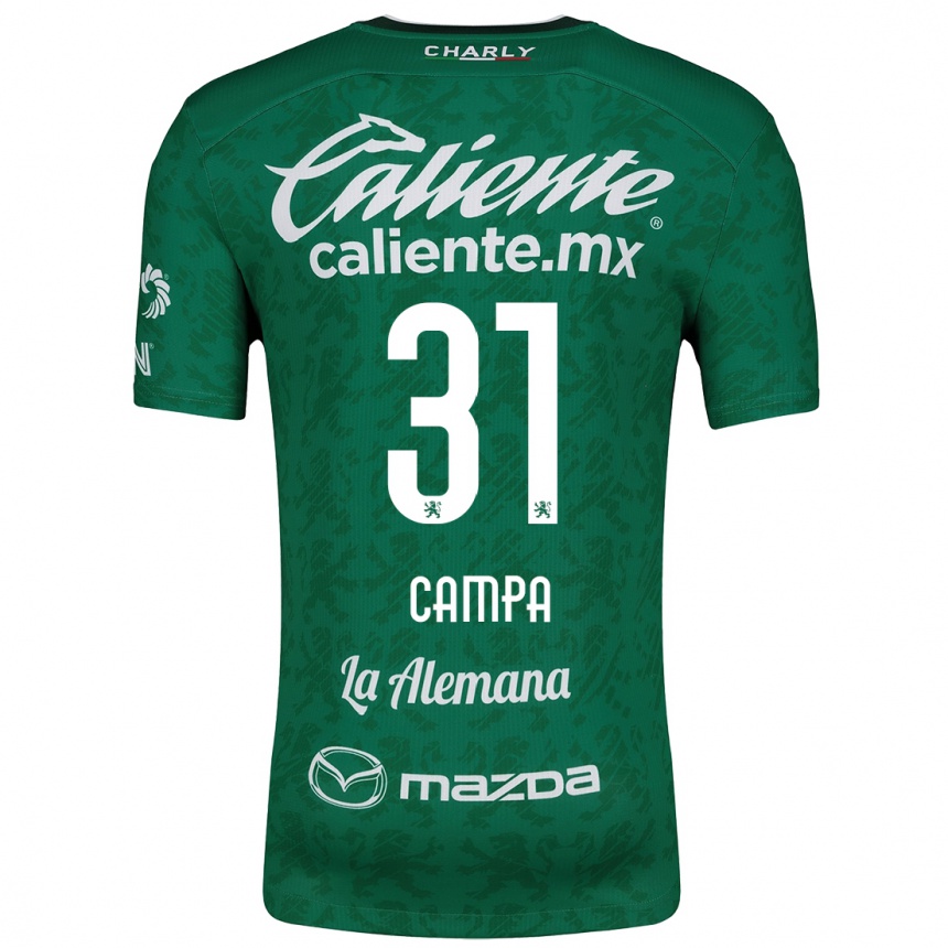 Enfant Football Maillot Marlyn Campa #31 Vert Blanc Tenues Domicile 2024/25