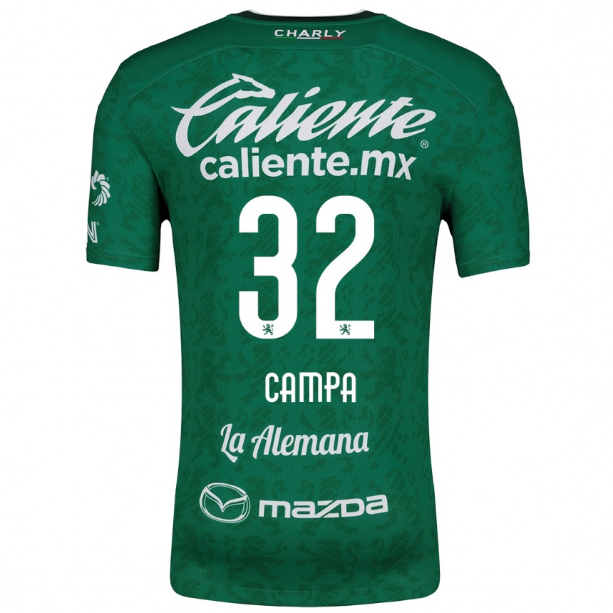 Enfant Football Maillot Ana Campa #32 Vert Blanc Tenues Domicile 2024/25