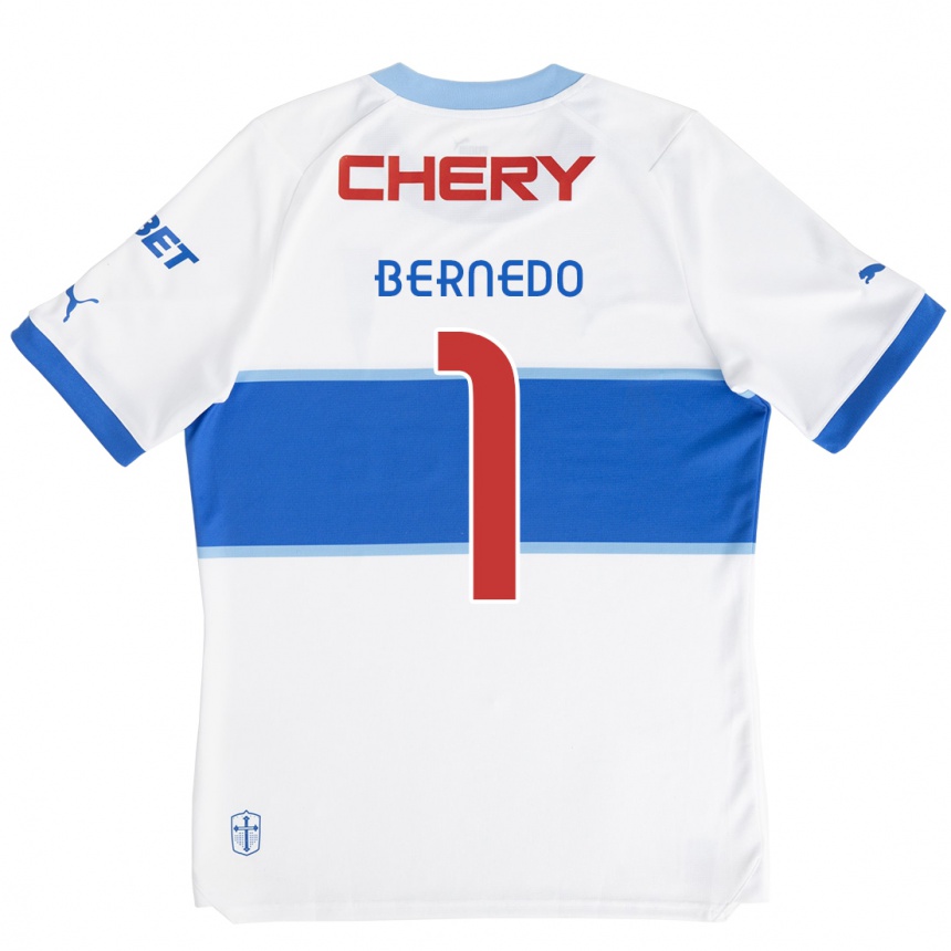 Enfant Football Maillot Vicente Bernedo #1 Blanc Bleu Tenues Domicile 2024/25