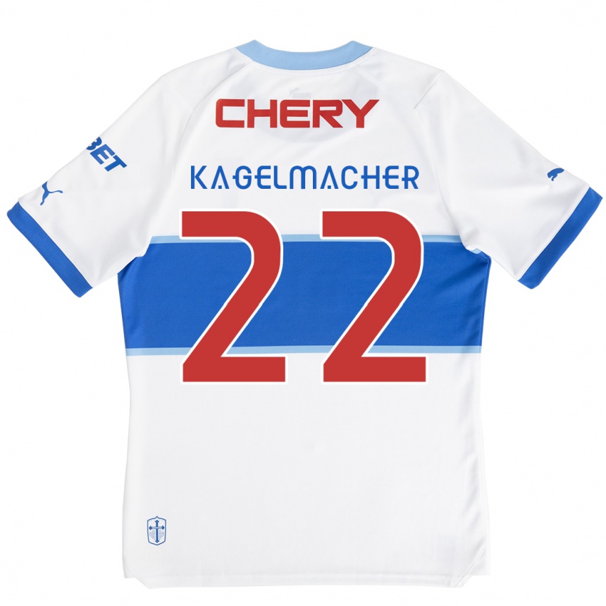 Enfant Football Maillot Gary Kagelmacher #22 Blanc Bleu Tenues Domicile 2024/25