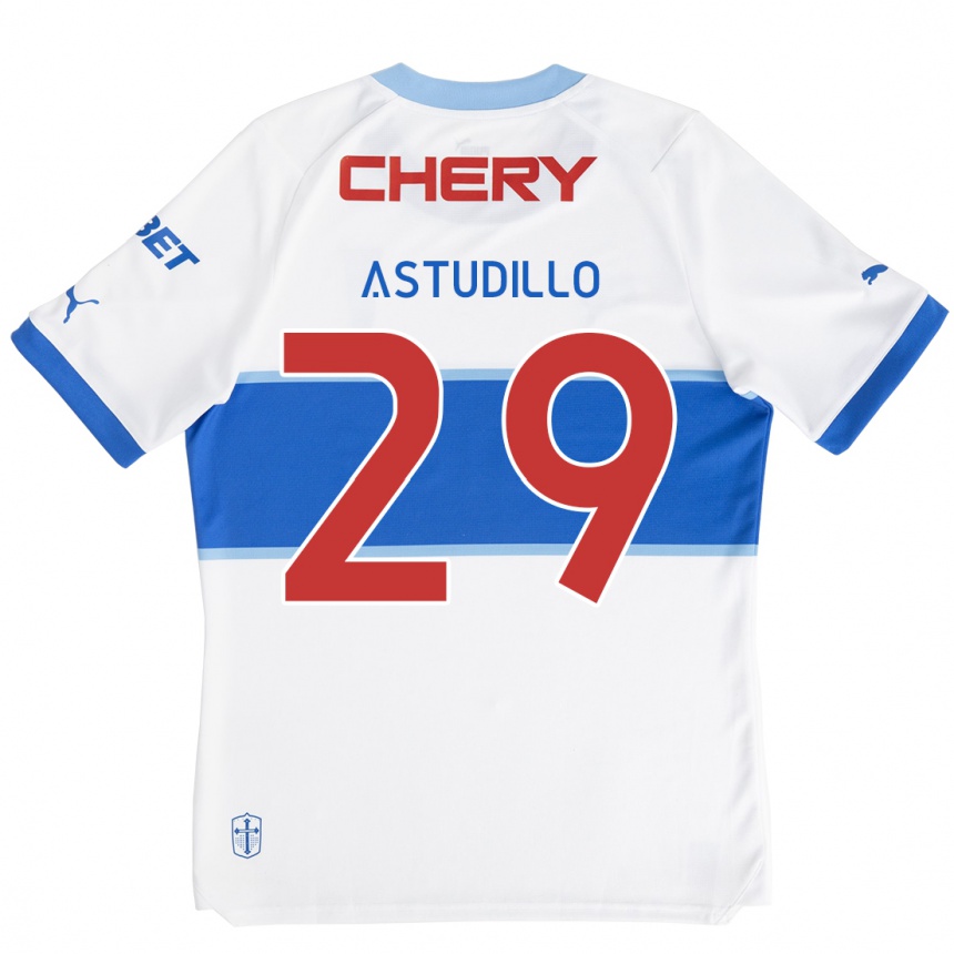 Enfant Football Maillot Aaron Astudillo #29 Blanc Bleu Tenues Domicile 2024/25