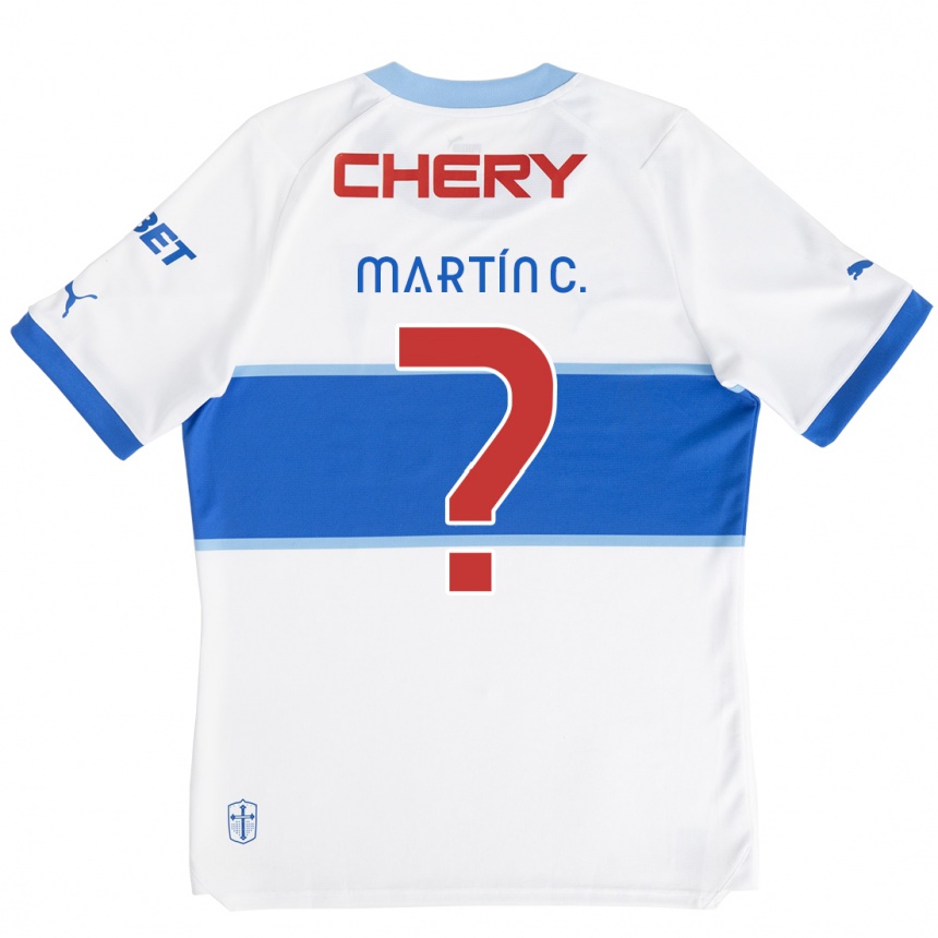 Enfant Football Maillot Martín Contreras #0 Blanc Bleu Tenues Domicile 2024/25